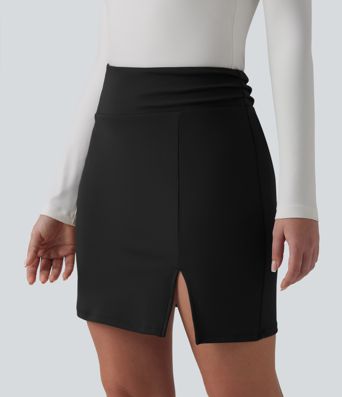 DayStretch High Waisted Bodycon 2-in-1 Mini Work Skirt