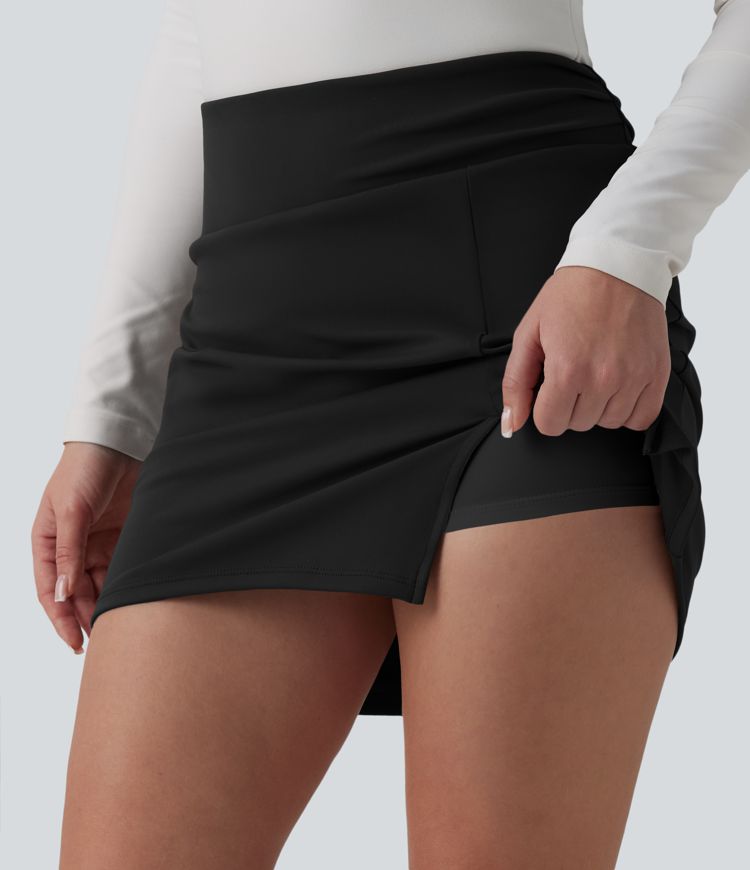 DayStretch High Waisted Bodycon 2-in-1 Mini Work Skirt