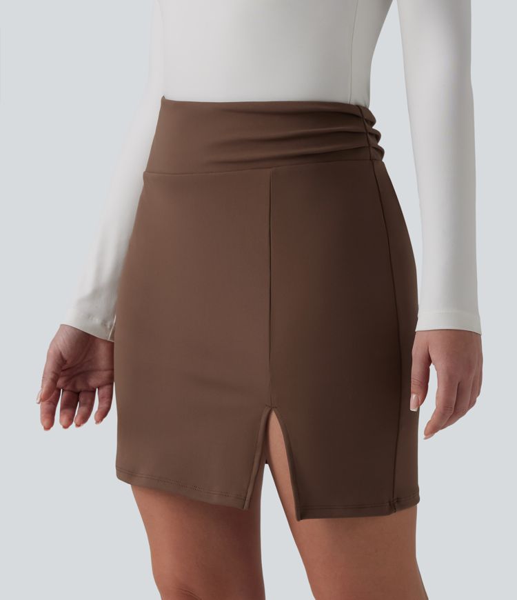 DayStretch High Waisted Bodycon 2-in-1 Mini Work Skirt