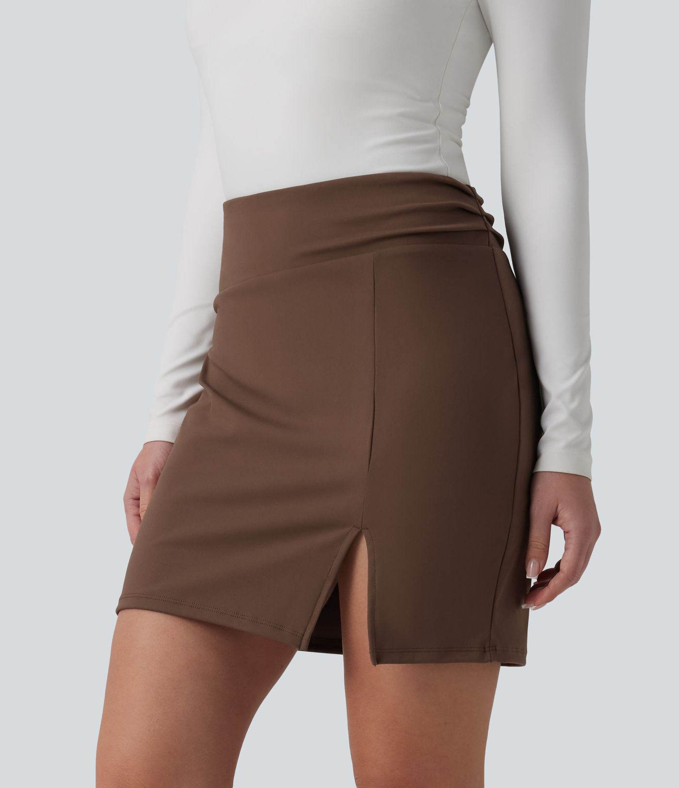 DayStretch High Waisted Bodycon 2-in-1 Mini Work Skirt