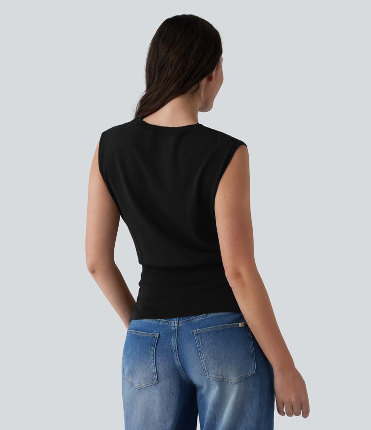 Round Neck Casual Sweater Vest