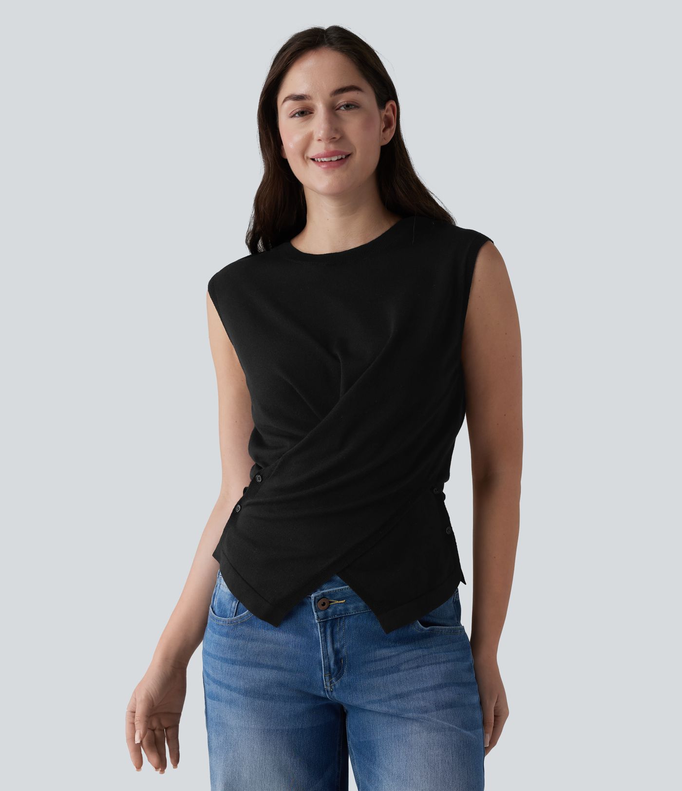 Round Neck Casual Sweater Vest