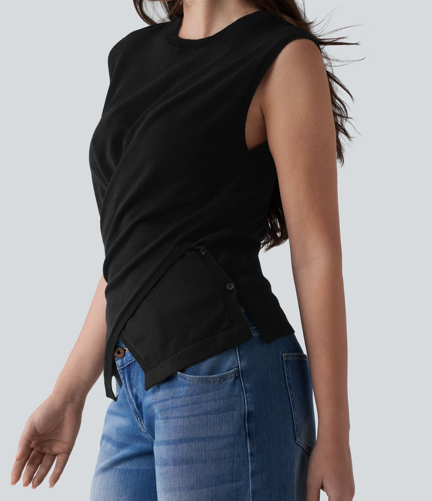 Round Neck Casual Sweater Vest