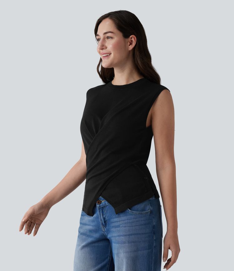 Round Neck Casual Sweater Vest