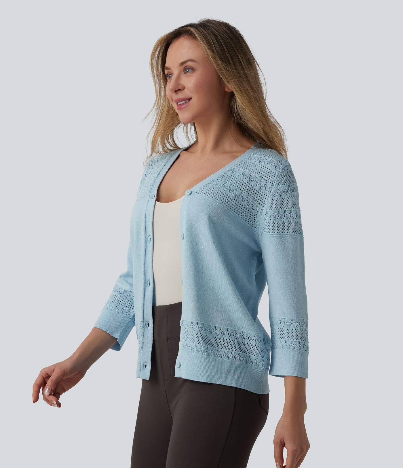 Gilet de travail col V boutonnage crochet