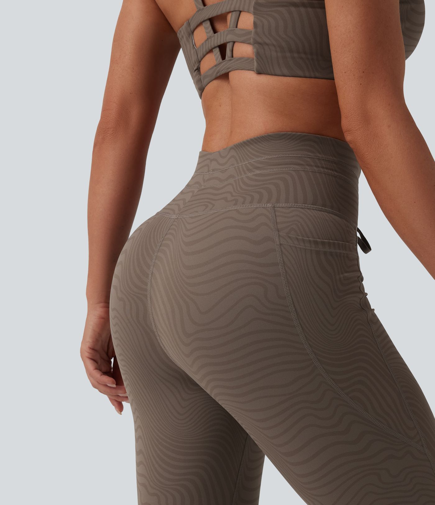 Halara UltraSculpt™ Zebra Print High Waisted Drawstring Yoga Leggings with Pockets