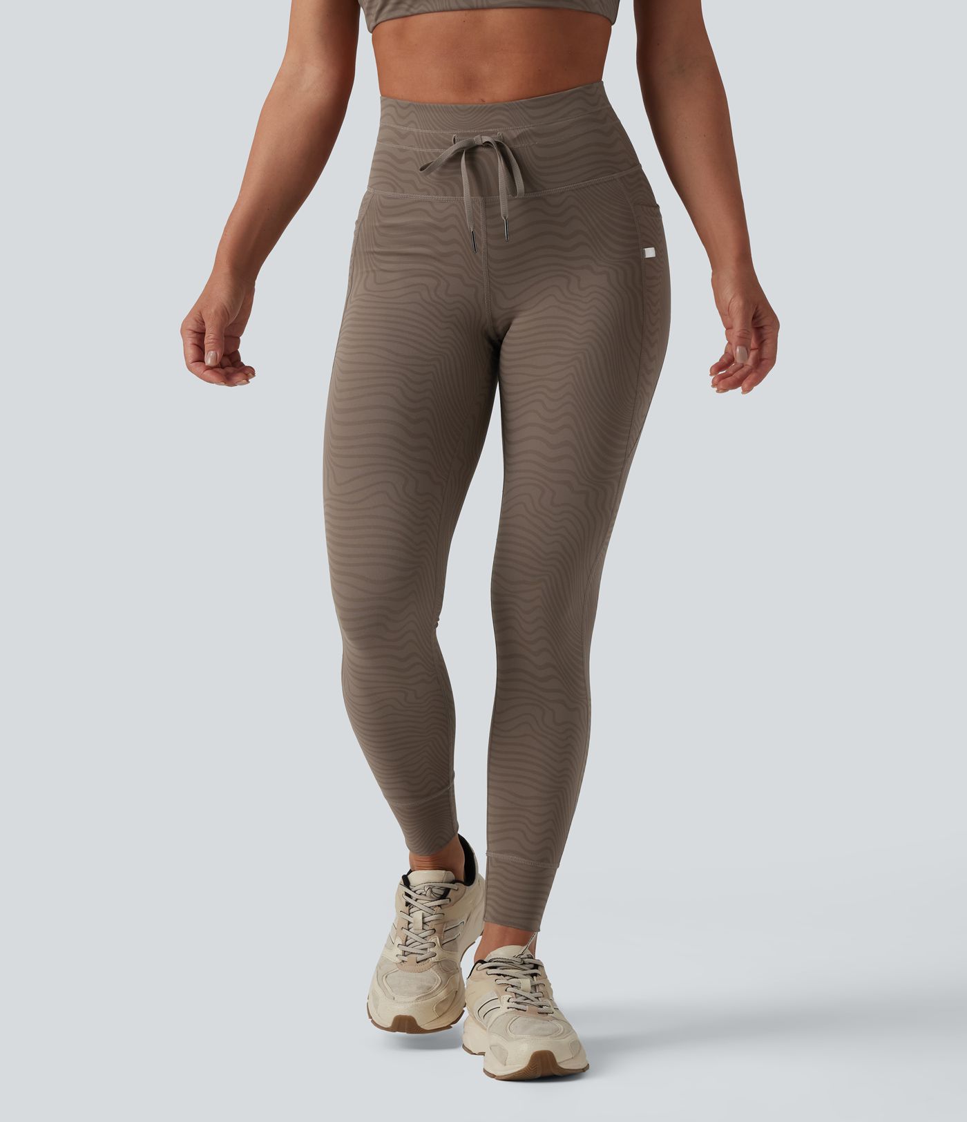 Halara UltraSculpt™ Zebra Print High Waisted Drawstring Yoga Leggings with Pockets