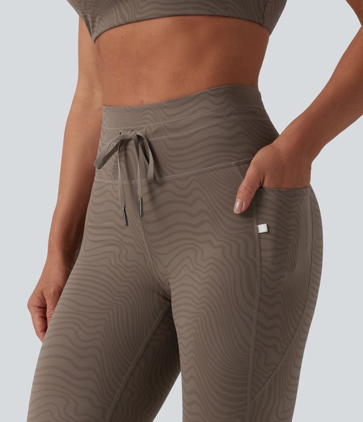Halara UltraSculpt™ Zebra Print High Waisted Drawstring Yoga Leggings with Pockets