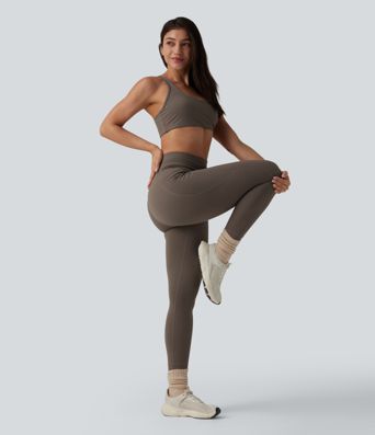 Halara UltraSculpt™ Houndstooth Print Low Support U Neck Cut Out Yoga Sports Bra