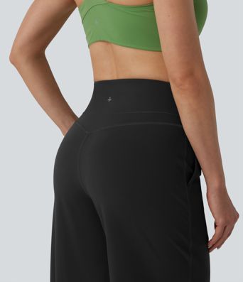 Halara UltraSculpt™ High Waisted Tummy Control Straight Leg Cropped Yoga Pants with Pockets