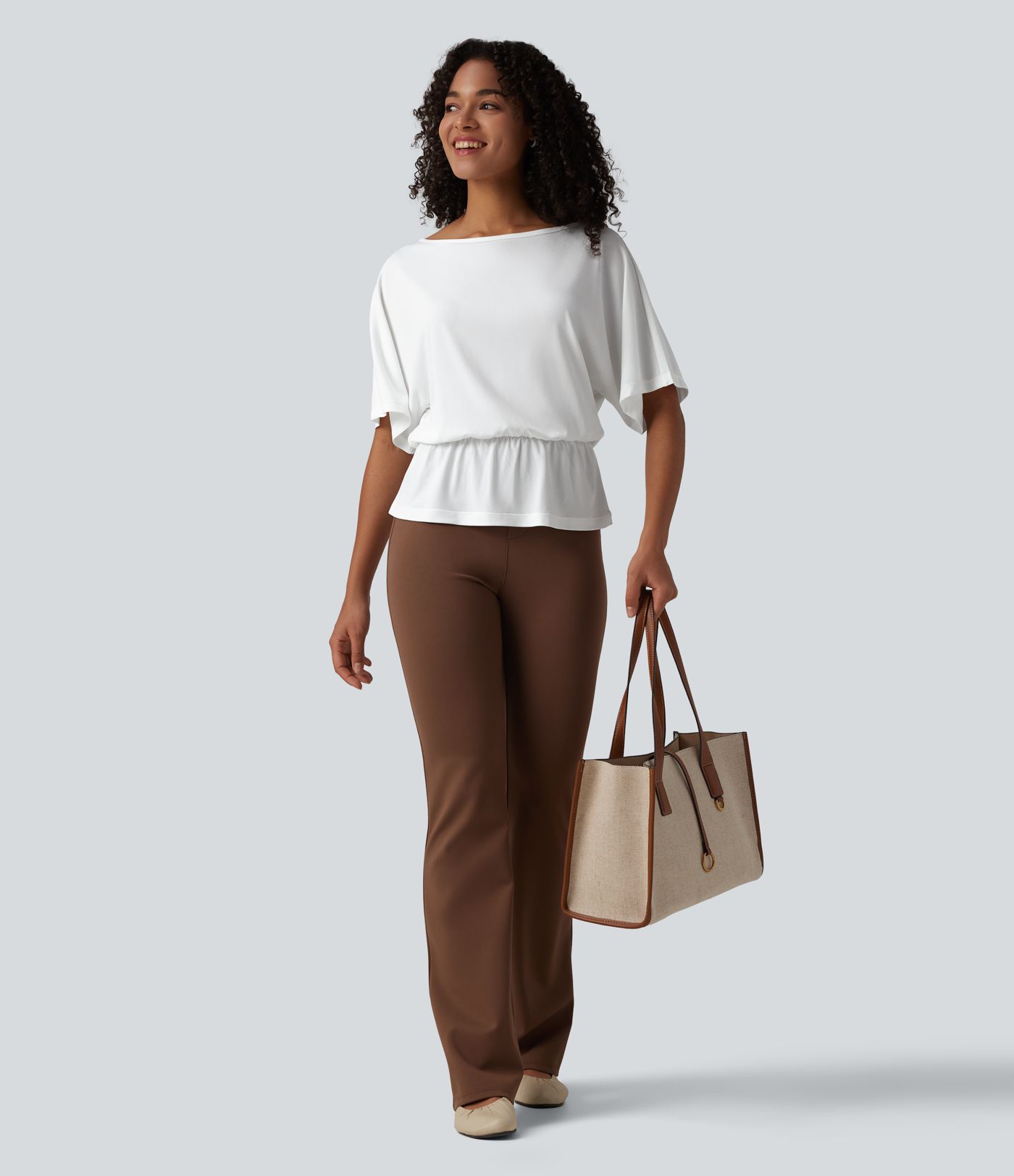 Boat Neck Half Sleeve Work T-Shirt