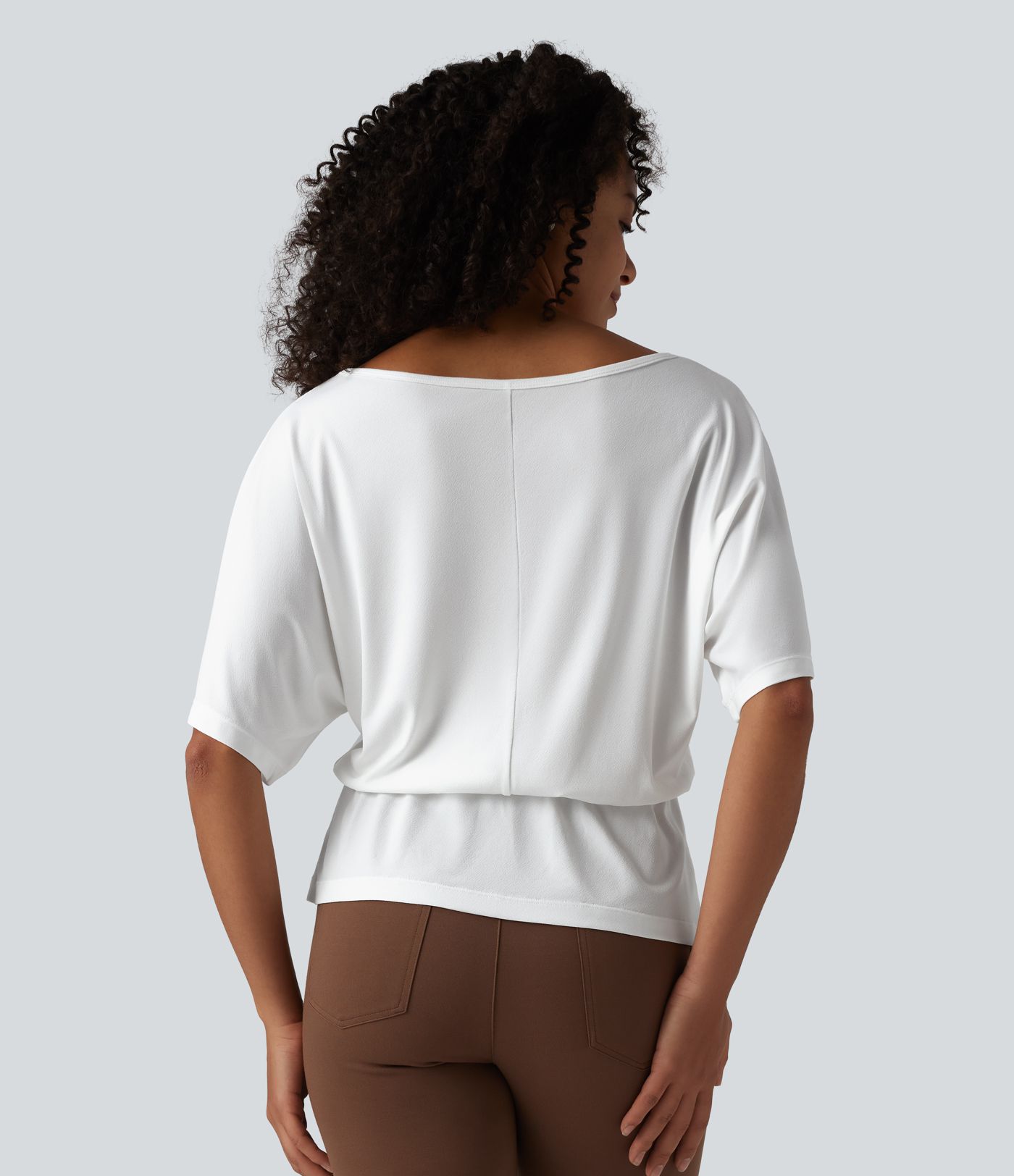 Boat Neck Half Sleeve Work T-Shirt