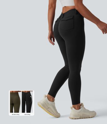 Halara UltraSculpt™ - High-waisted workout leggings with side pockets and tummy control - Butt lift
