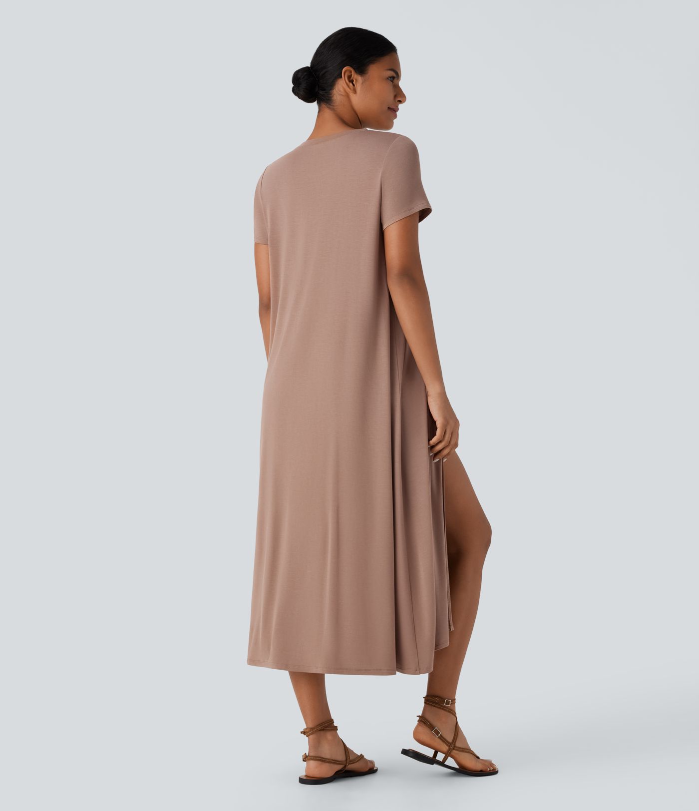 Crossover Hem Longline Top