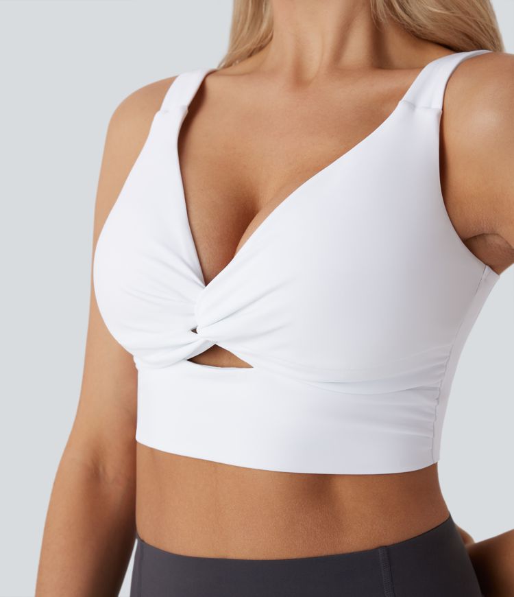 Sujetador deportivo de yoga SoftlyZero™ Airy de sujeción baja con abertura y tacto fresco en copas D-F