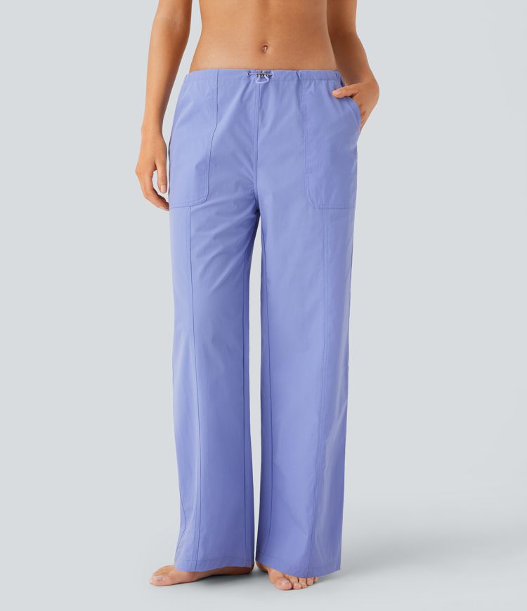 Water Repellent Wear-Resistant Low Rise Pocket Straight Leg Yoga Pants