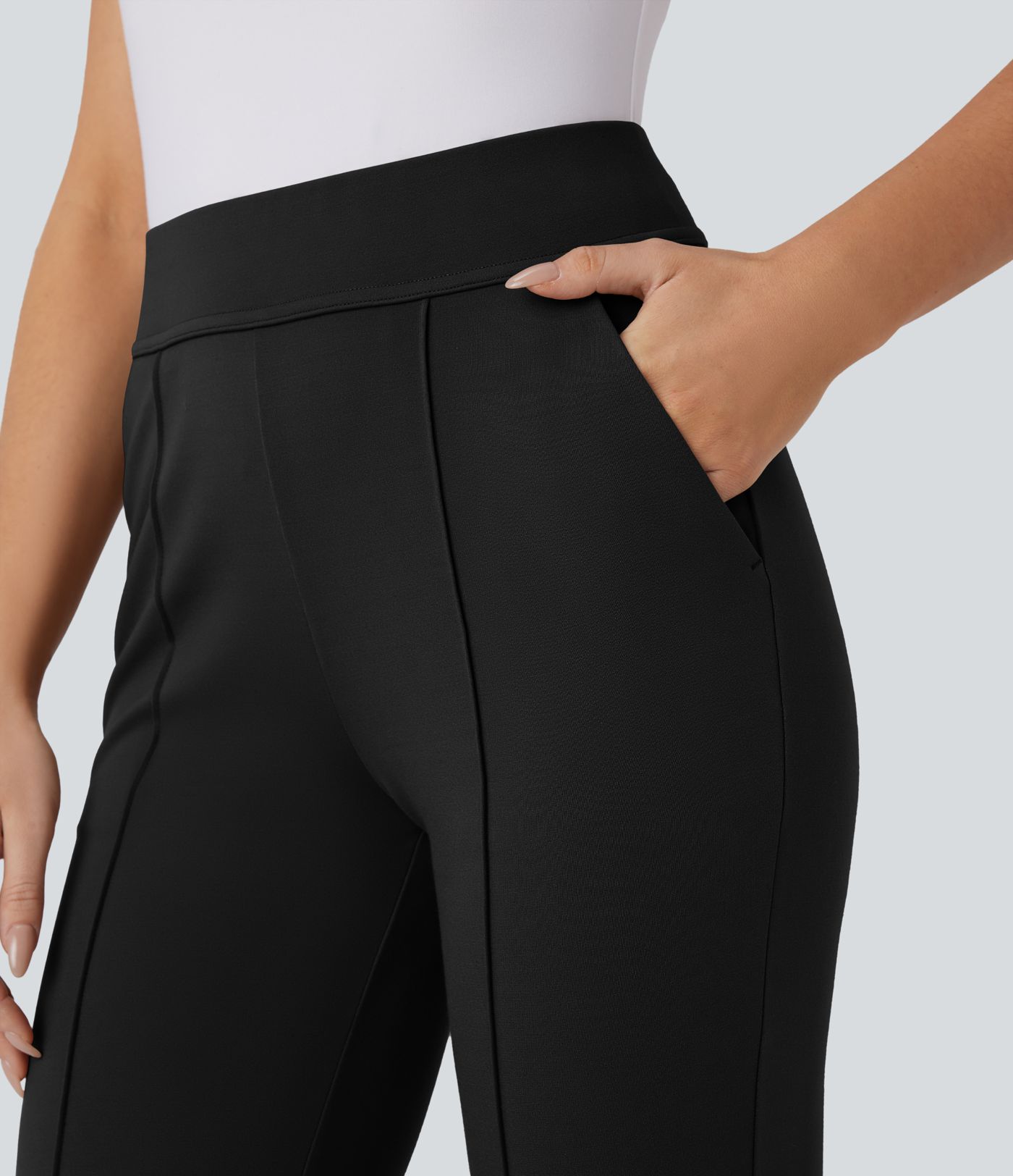 Pantalon tailleur bootcut taille haute Halara Flex™ avec poches