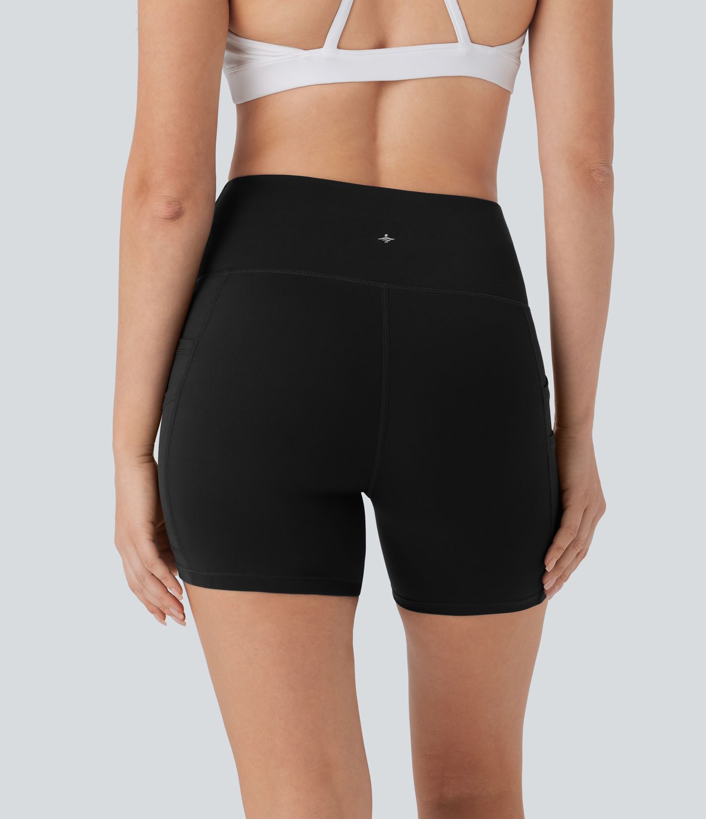 Softlyzero™ Yoga-Bikershorts mit hohem Bund und Doppeltaschen, 12,7cm