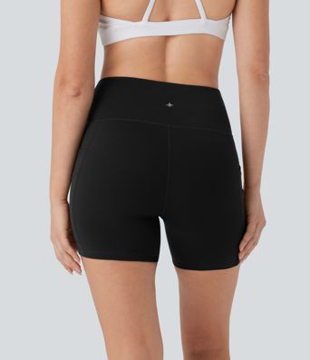 Softlyzero™ Yoga-Bikershorts mit hohem Bund und Doppeltaschen, 12,7cm