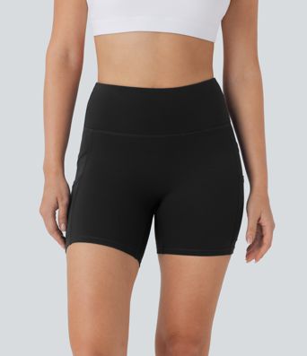 Softlyzero™ Yoga-Bikershorts mit hohem Bund und Doppeltaschen, 12,7cm