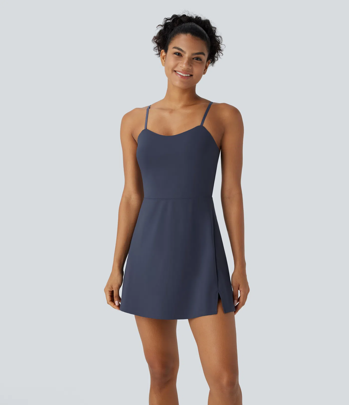 Softlyzero™ Airy Backless Adjustable Strap 2-in-1 Side Pocket Cool Touch Mini Dance Active Dress-Easy Peezy Edition