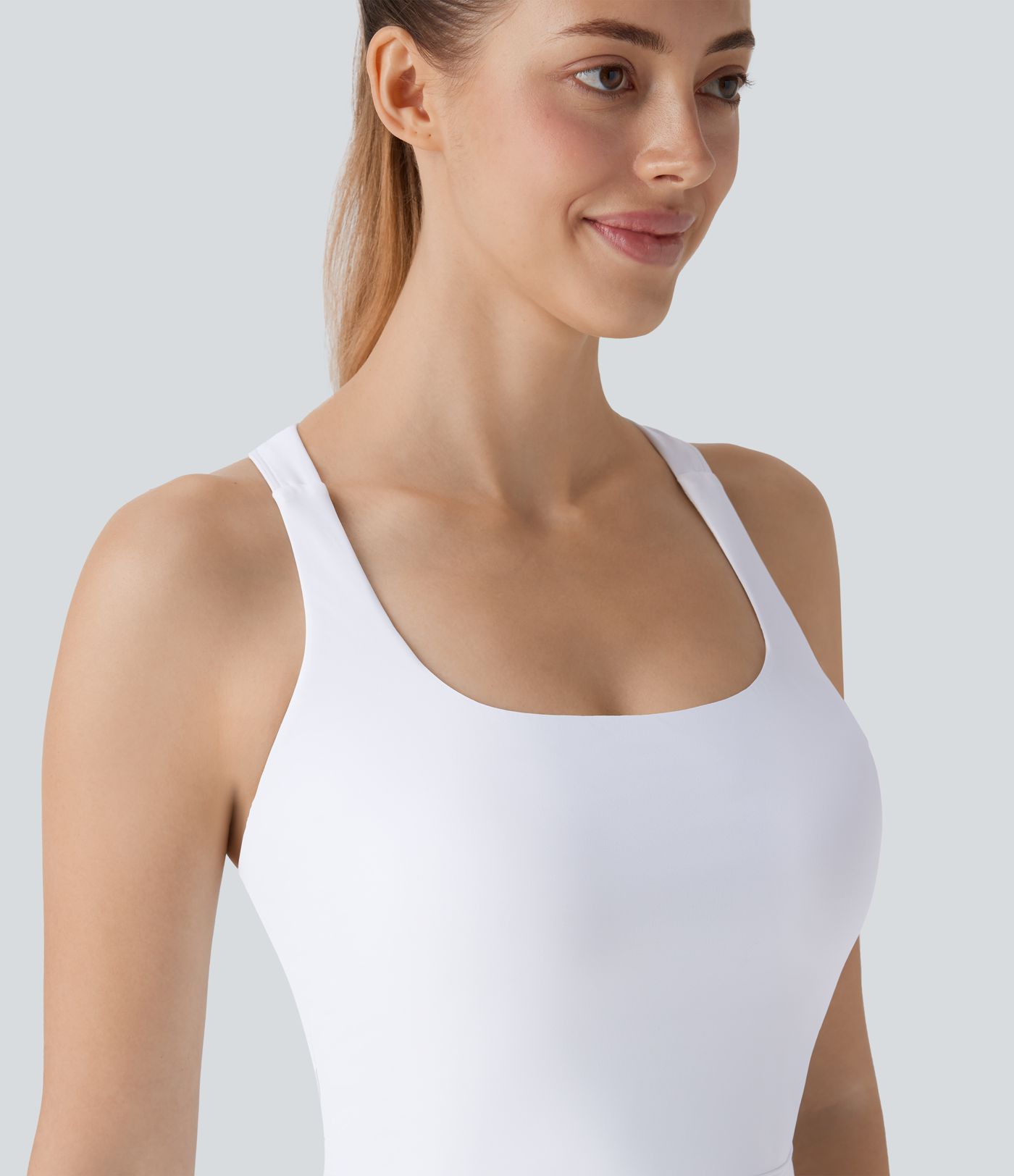 Softlyzero™ Airy Rückenfreies 2-in-1-Tennis-Minikleid mit Seitentaschen und Cool-Touch