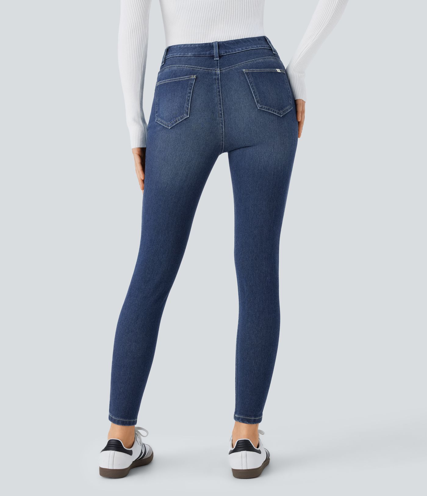 Halara Flex™ Mid Rise Pull On Pockets Casual Skinny Jeans