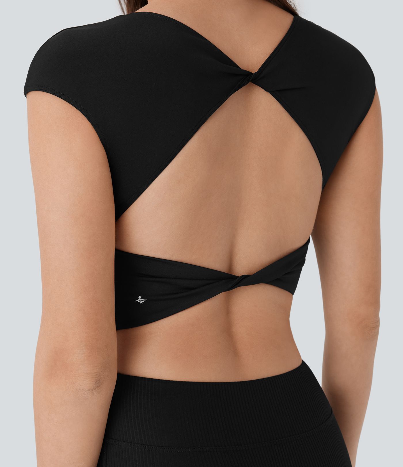 SoftlyZero™ Airy Cap Sleeve Skinny Cropped Cool Touch Yoga Tank Top-UPF50+