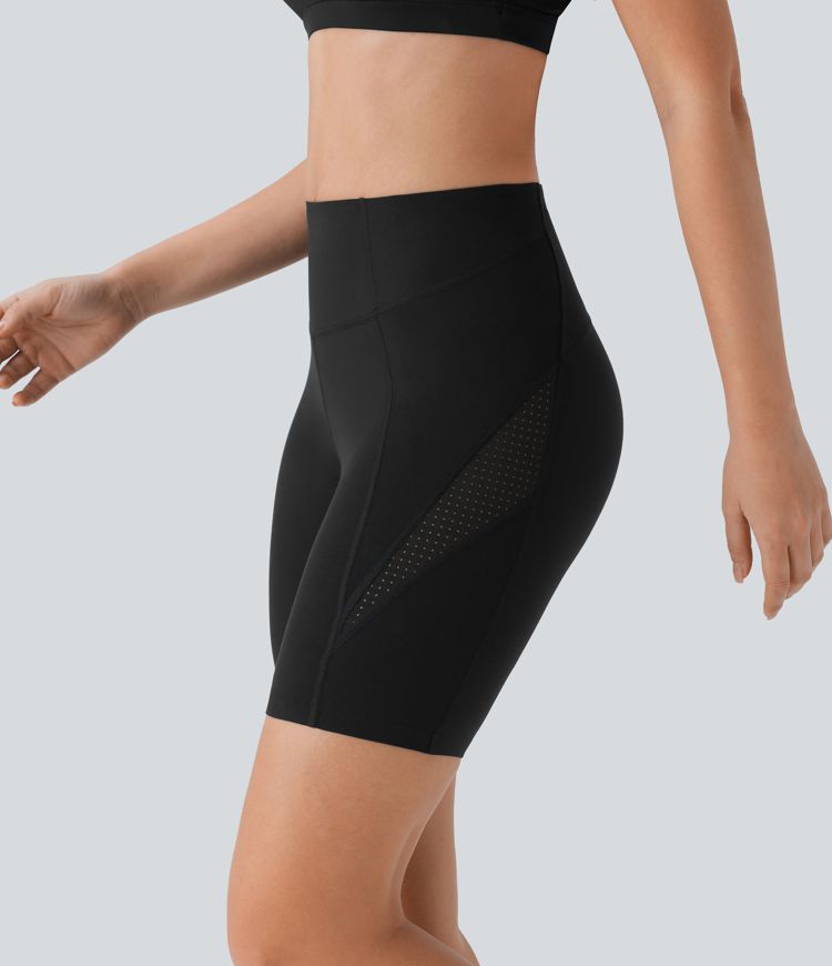 SoftlyZero™ SoCinched High Waisted Tummy Control Cut Out Shaping Yoga Biker Shorts 7''-UPF50+
