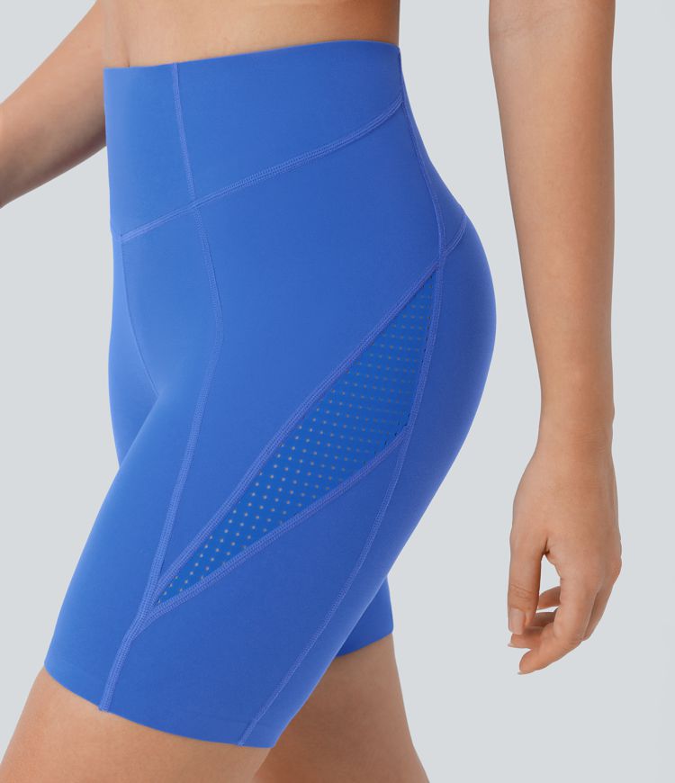 SoftlyZero™ High Waisted Tummy Control Cut Out Shaping Yoga Biker Shorts 7''-UPF50+