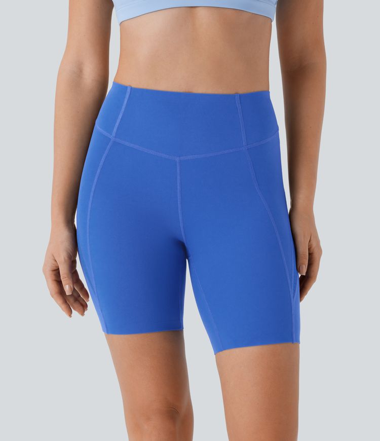 SoftlyZero™ High Waisted Tummy Control Cut Out Shaping Yoga Biker Shorts 7''-UPF50+