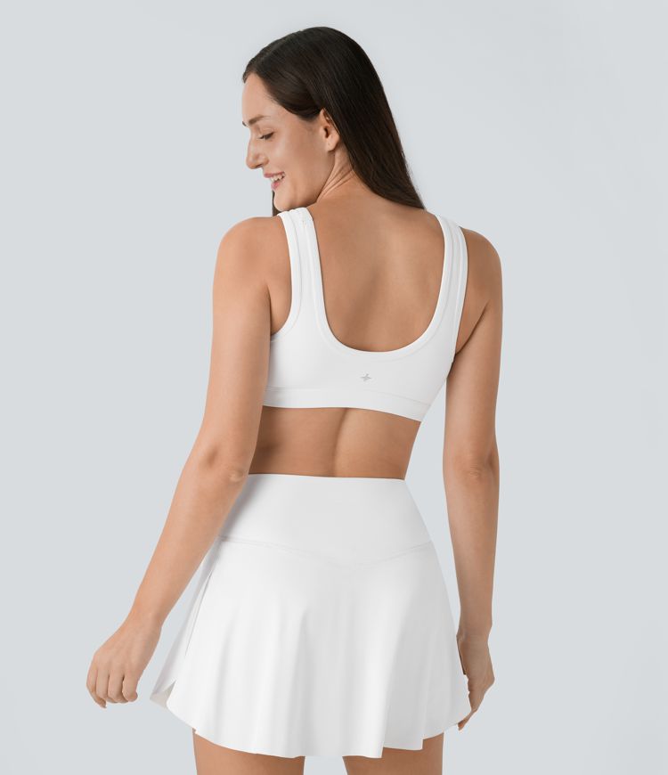 SoftlyZero™ Low Support U Neck Yoga Sports Bra-UPF50+