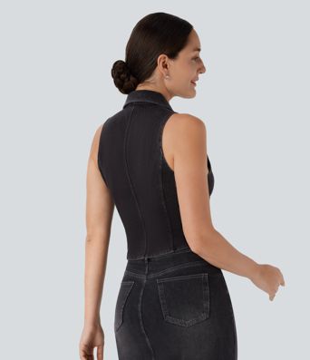 Halara Flex™ Denim Cropped Casual Tank Top