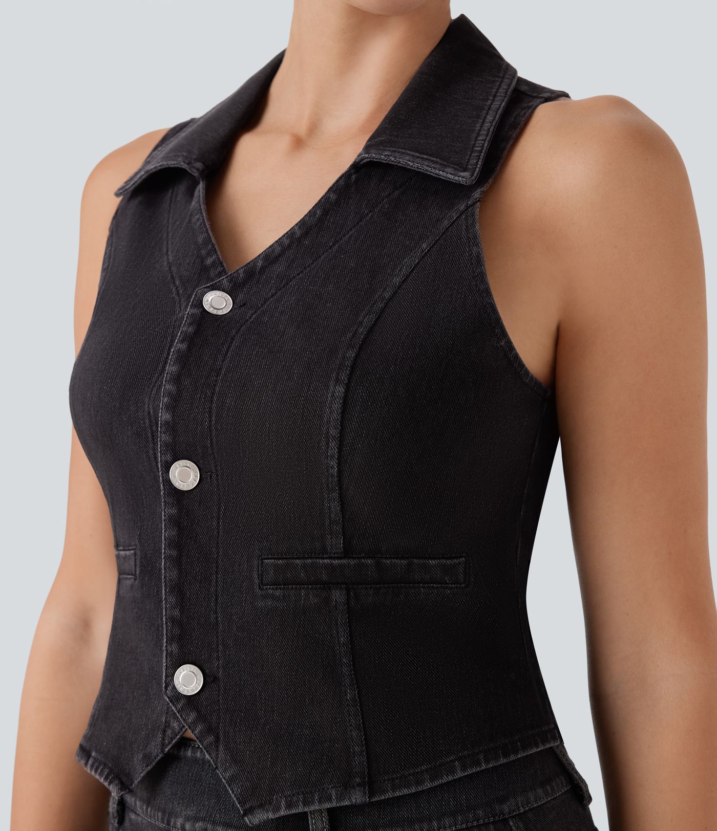 Halara Flex™ Denim Cropped Casual Tank Top