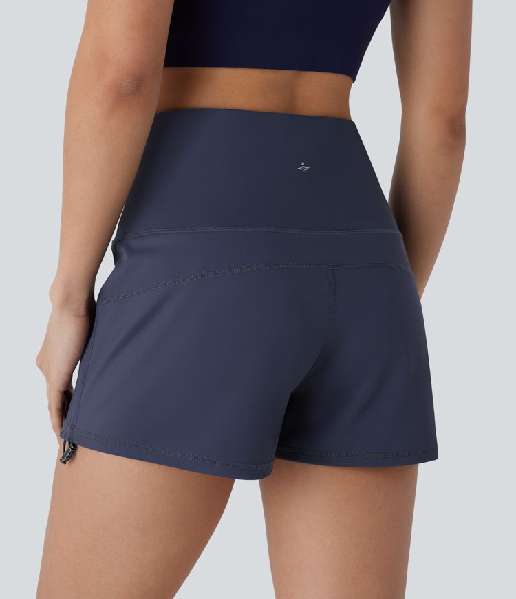 Shorts de yoga Softlyzero™ Airy à taille haute, cordon de serrage et toucher frais