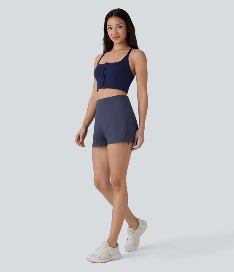 Pantalón corto yoga tacto fresco cordón tiro alto Softlyzero™ Airy