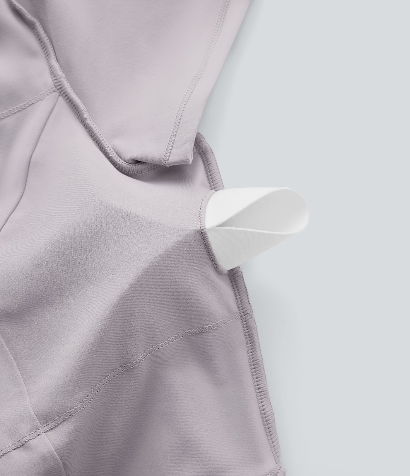 SoftlyZero™ Plush U Neck Short Sleeve Crossover Contrast Mesh Yoga Sports Top