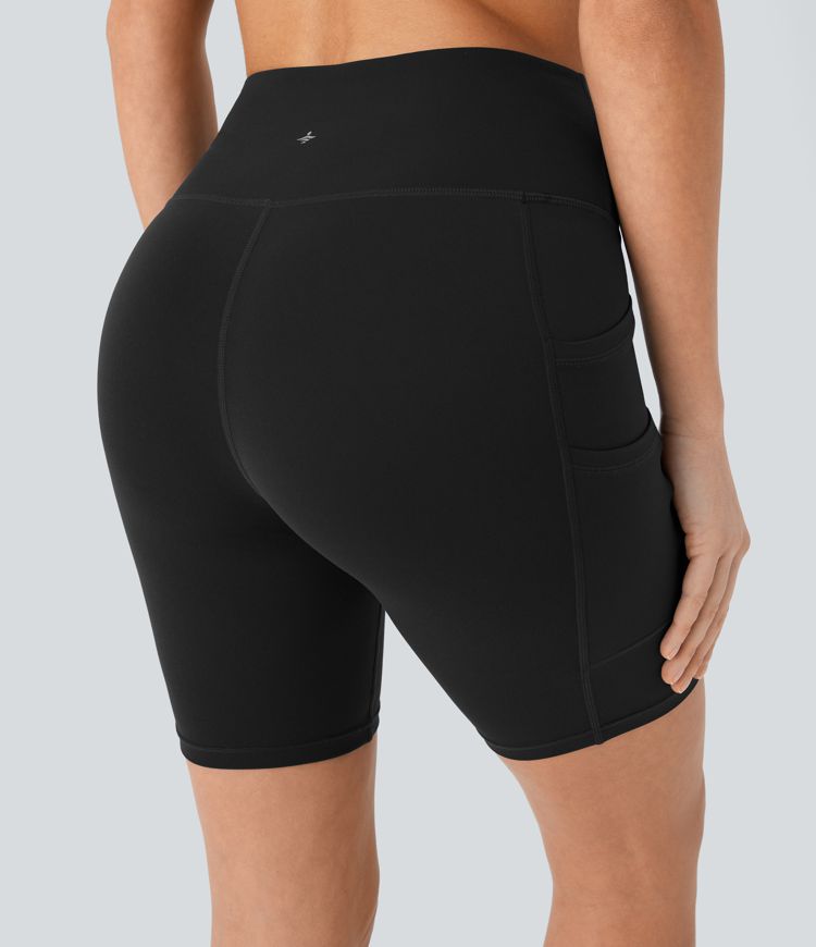 Pantalón corto Softlyzero™ yoga ciclista tiro alto bolsillo doble 17.5cm -UPF50+