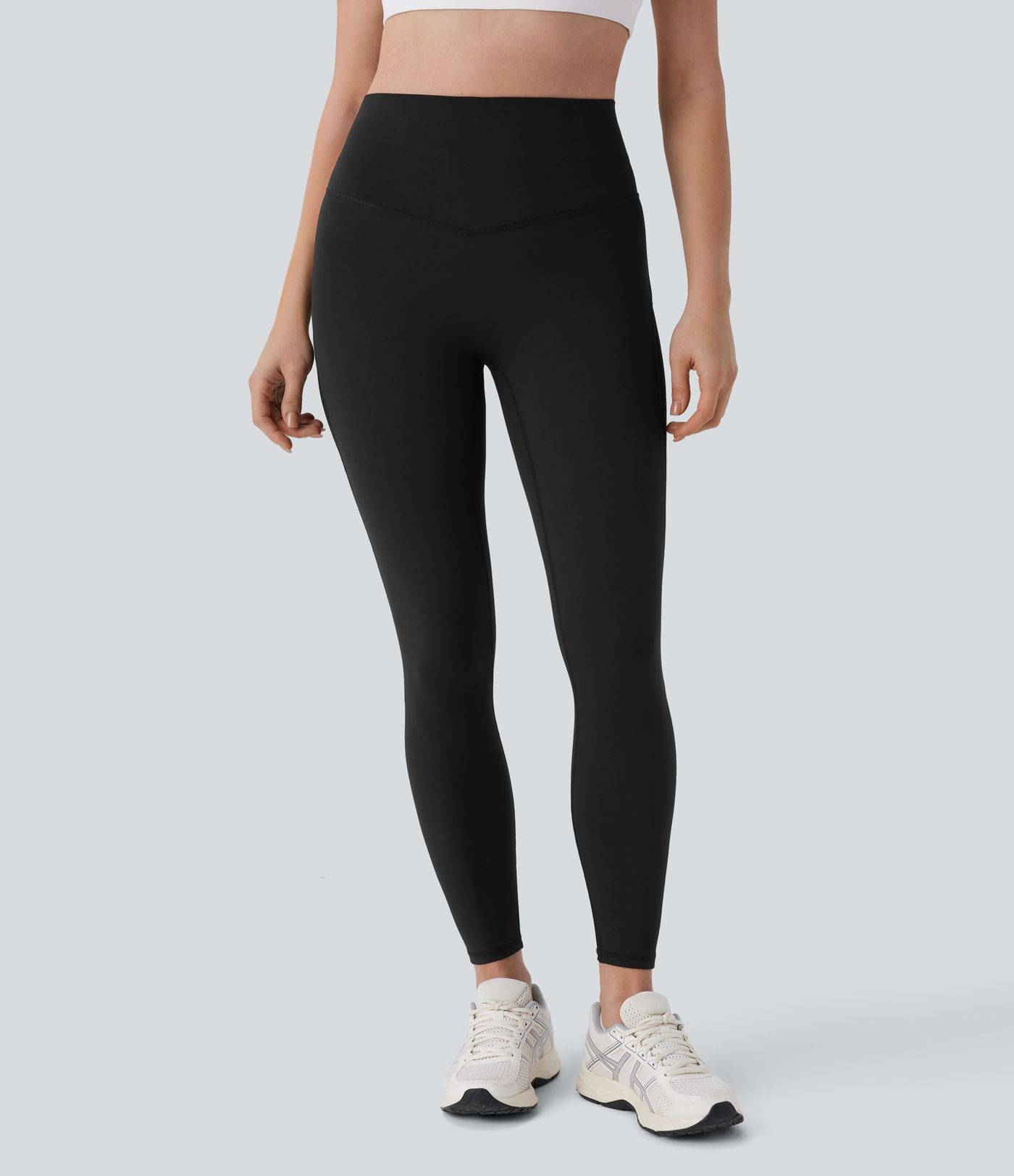 Leggings  malla entrenamiento tiro alto control abdomen bolsillo cierre espalda malla contrastante 7/8