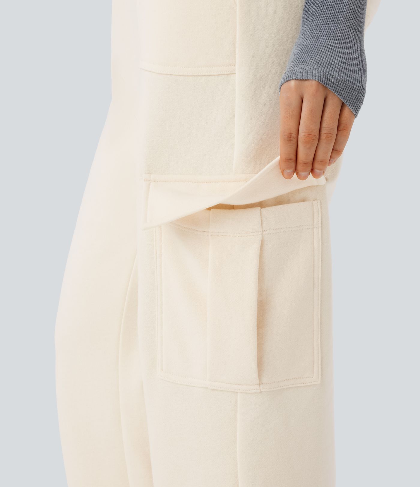 High Waisted Drawstring Pockets Straight Leg Casual Cargo Pants