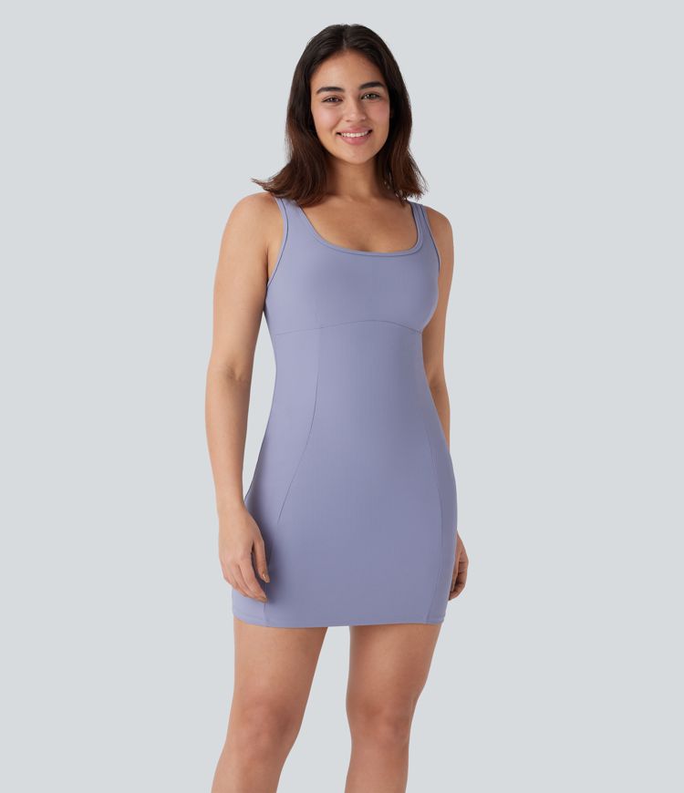 Patitoff™ Flow Pet Hair Resistant Bodycon Mini Yoga Active Dress-Easy Peezy Edition