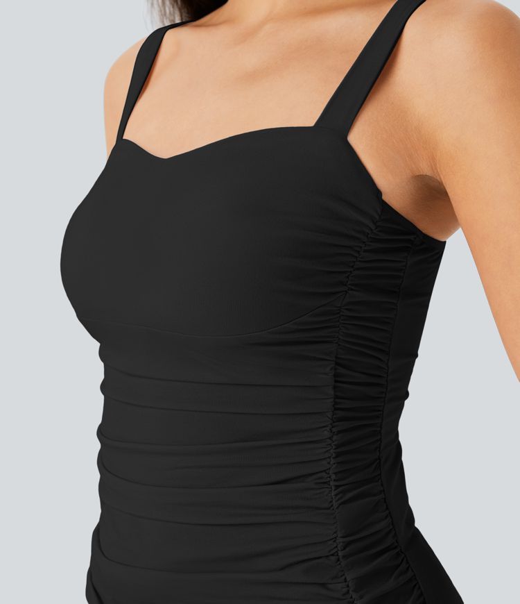 Débardeur décontracté froncé dos nu