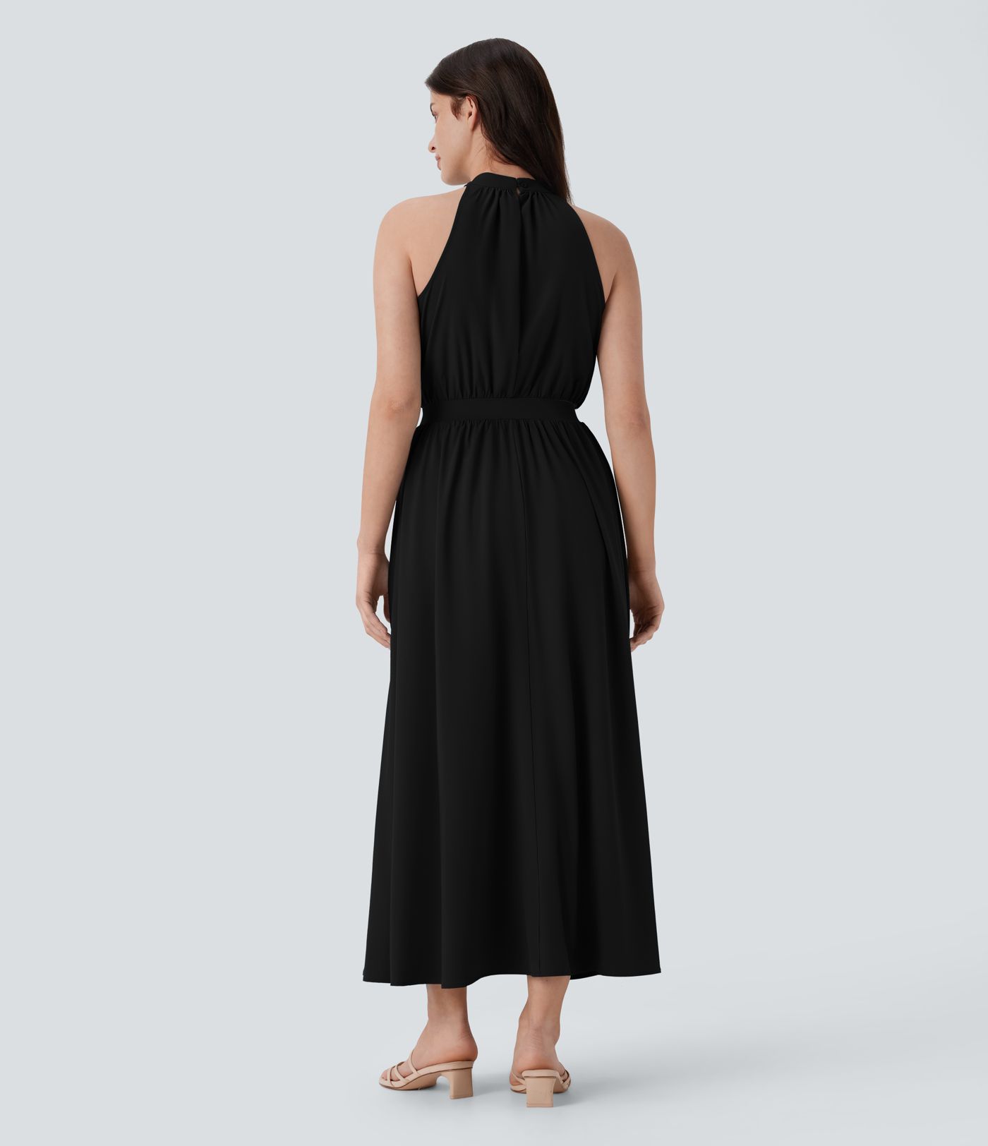 Robe Maxi Breezeful™ Sans Manches à Dos Keyhole Fluide Séchage Rapide Robe Maxi Breezeful™ Sans Manches à Dos Keyhole Fluide Séchage Rapide