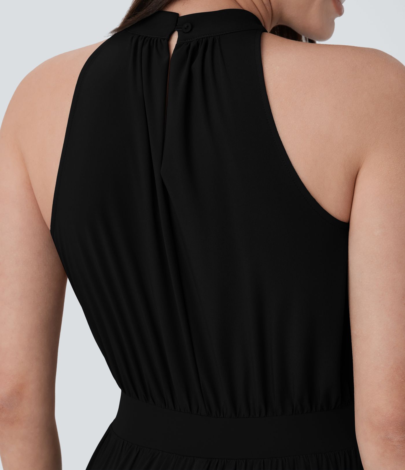 Robe Maxi Breezeful™ Sans Manches à Dos Keyhole Fluide Séchage Rapide Robe Maxi Breezeful™ Sans Manches à Dos Keyhole Fluide Séchage Rapide
