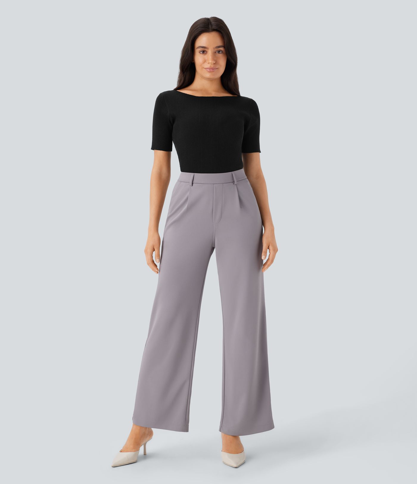 Bootshals Kurzarm Slim Fit Arbeits-Pullover