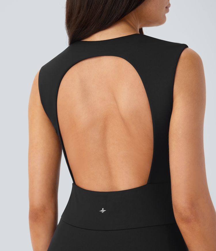 SoftlyZero™ QuickDry Sleeveless 2-in-1 Pocket Flare Mini Pickleball Active Dress