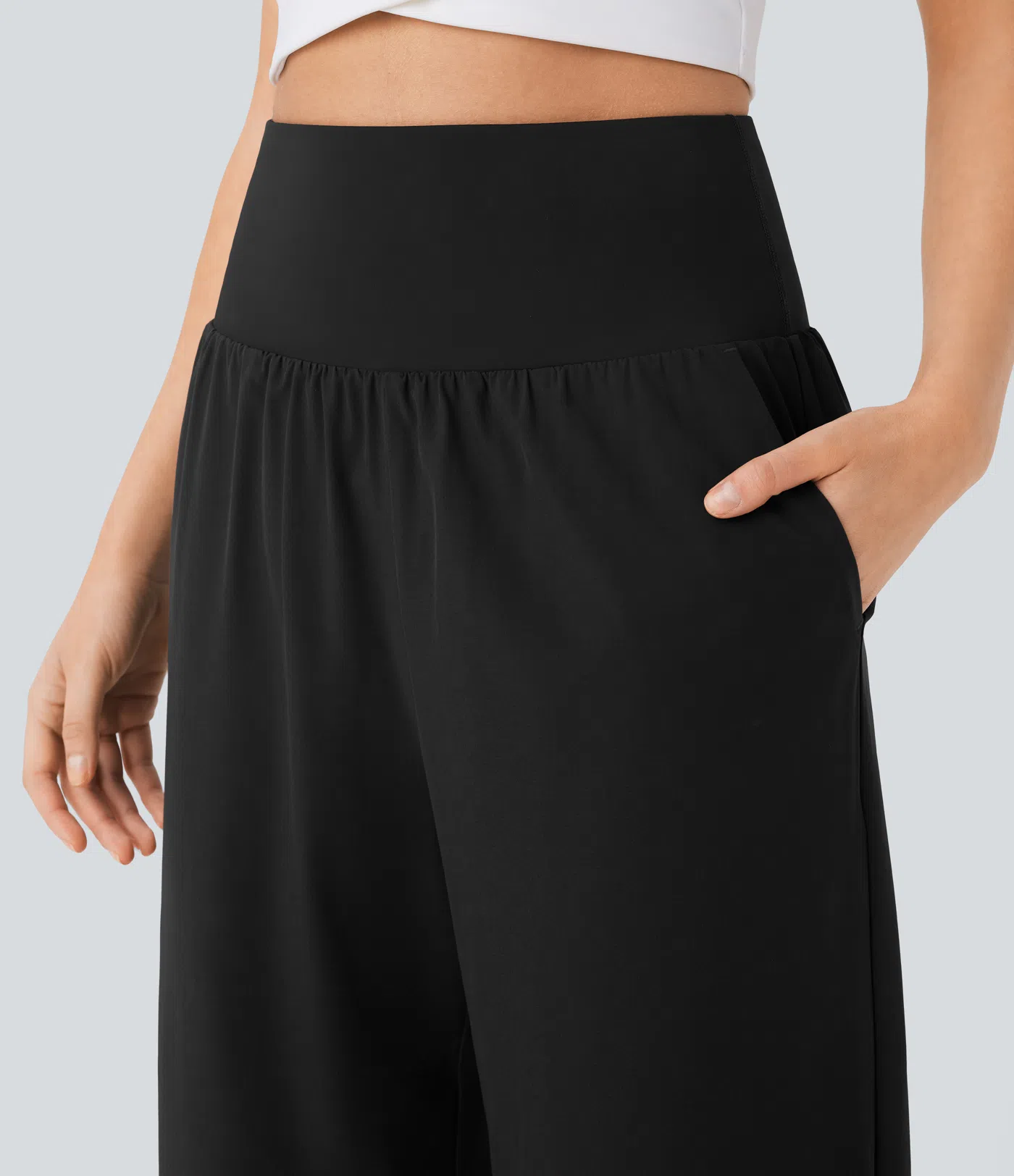 SoCinched High Waisted Tummy Control Side Pocket Split Hem Quick Dry Resort Pants