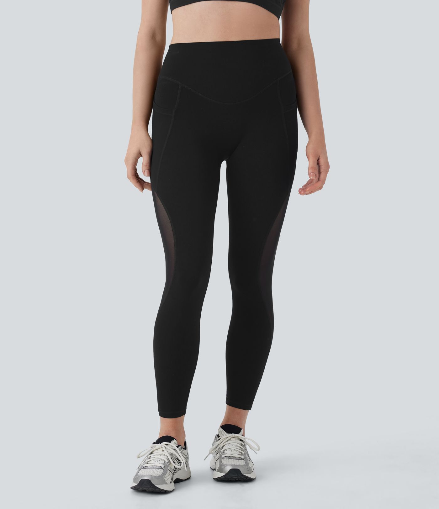 Halara UltraSculpt™ Super High Waisted Butt Lifting Tummy Control Pocket Contrast Mesh Shaping Workout Leggings