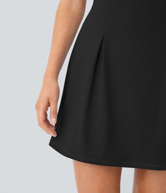 SoftlyZero™ QuickDry Square Neck Sleeveless 2-in-1 Pocket Mini Tennis Active Dress