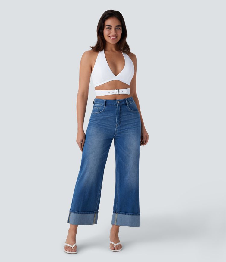 Camiseta Breezeful™ sin mangas corta secado rápido cuello halter hebilla ajustable sin espalda